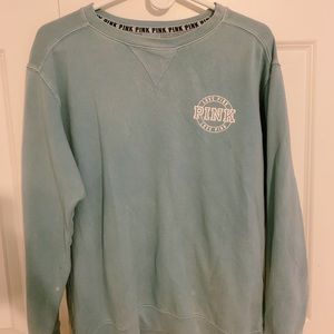 blue crew neck sweatshirt